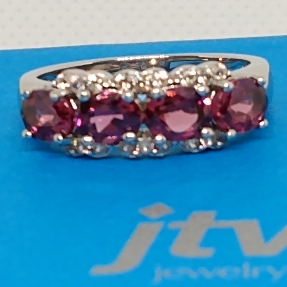 Blush Pink garnet ring size 6